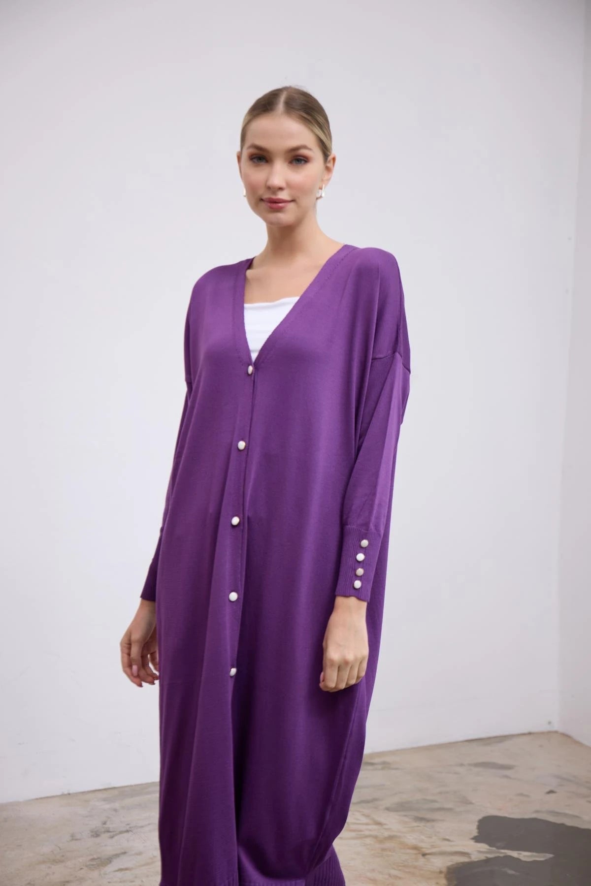 V Yaka Tam Boy Hırka