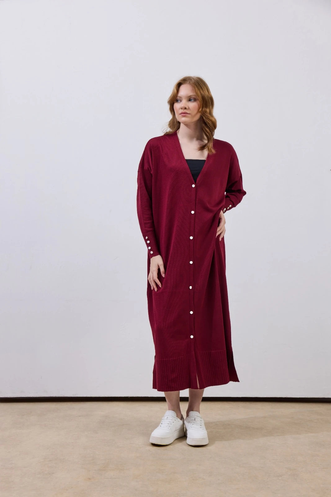 V Yaka Tam Boy Hırka