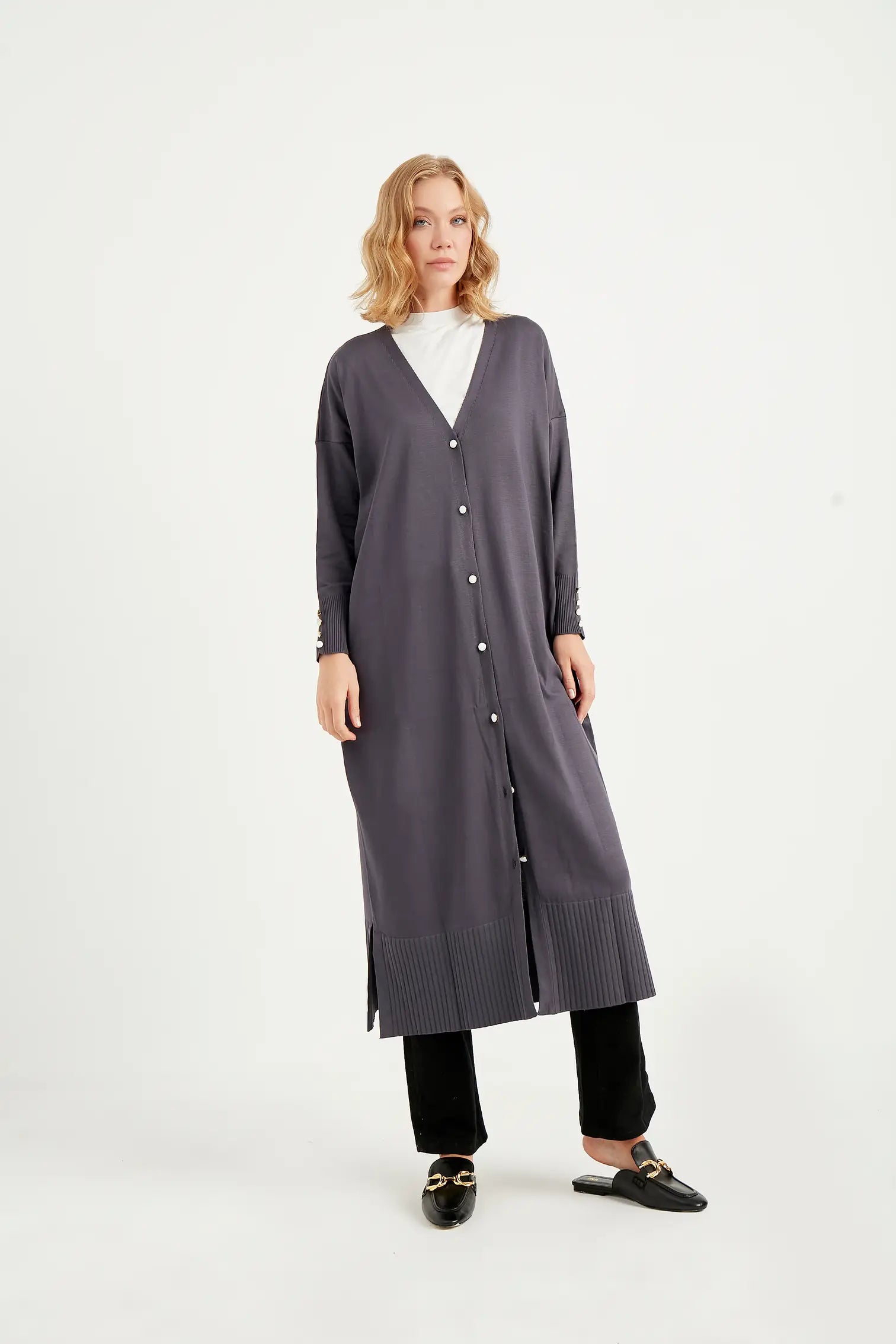 V Yaka Tam Boy Hırka