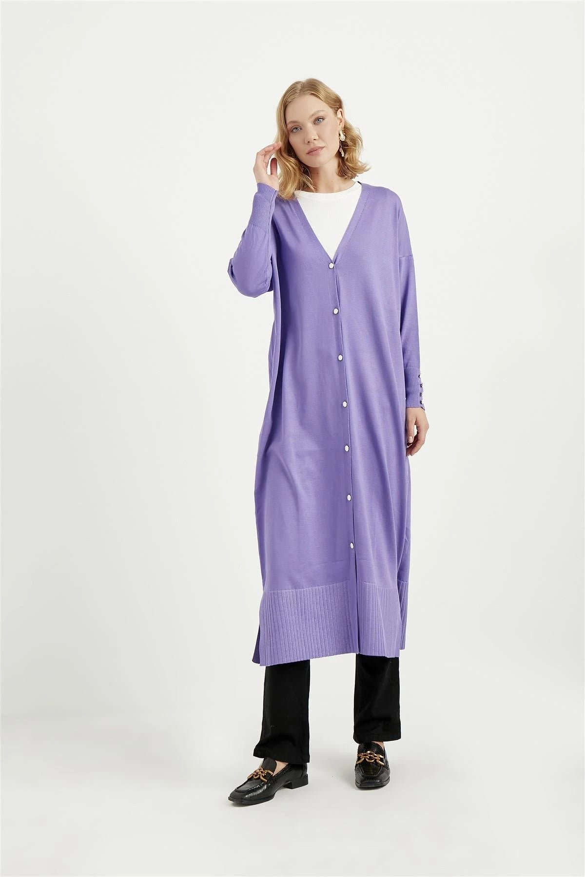 V Yaka Tam Boy Hırka