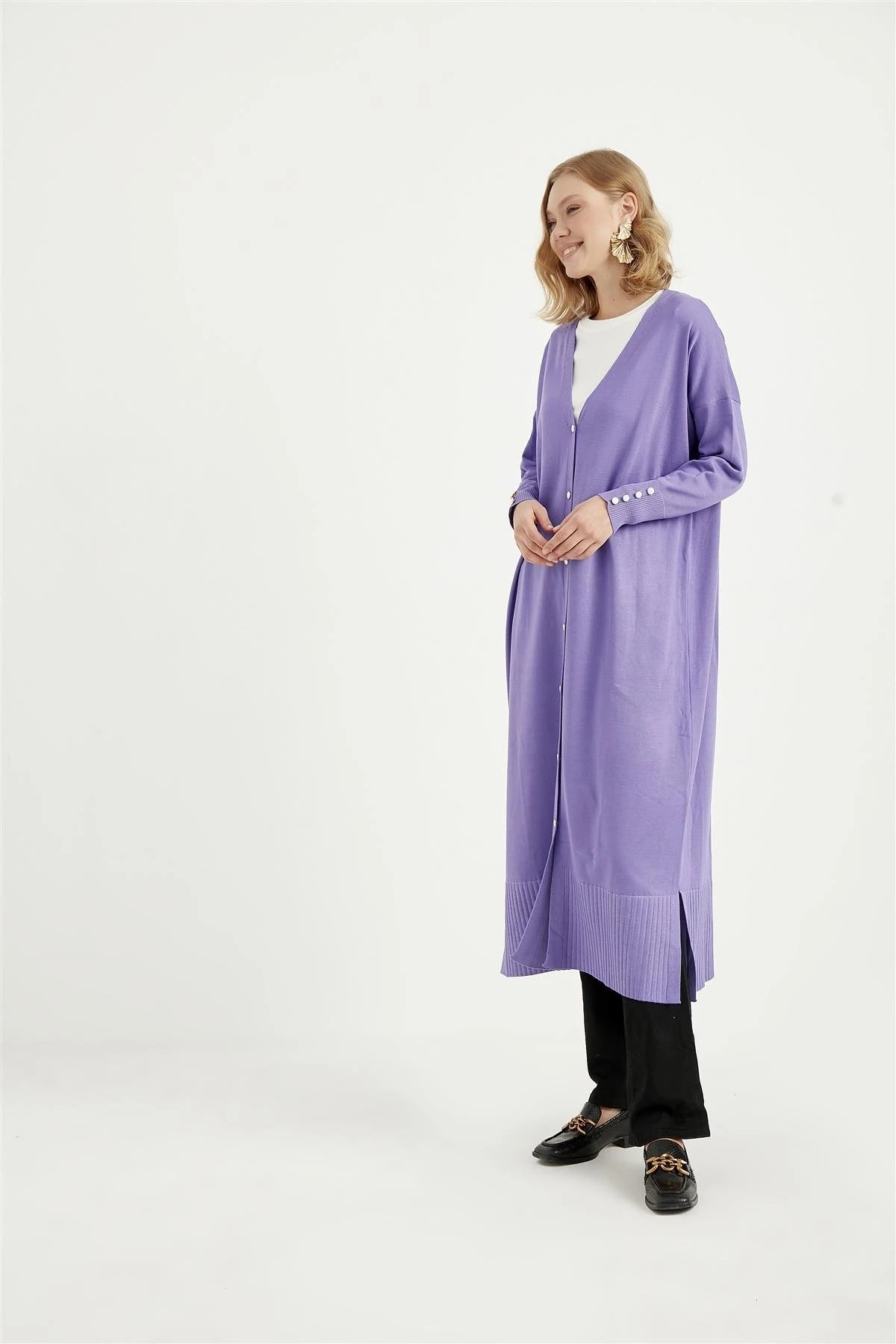 V Yaka Tam Boy Hırka