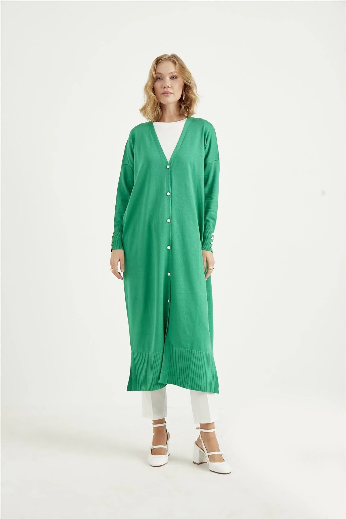 V Yaka Tam Boy Hırka