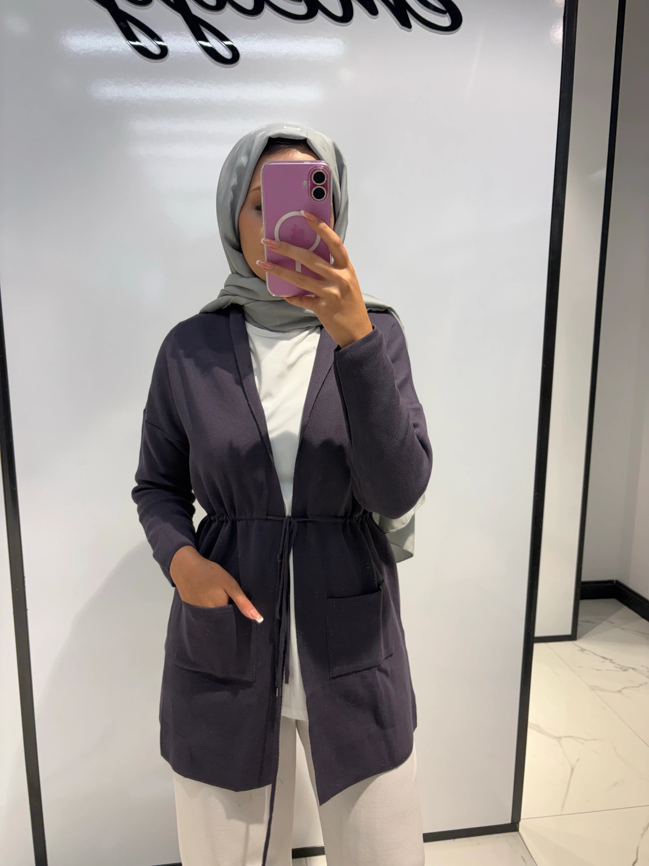 Cepli Bağlamalı Hırka