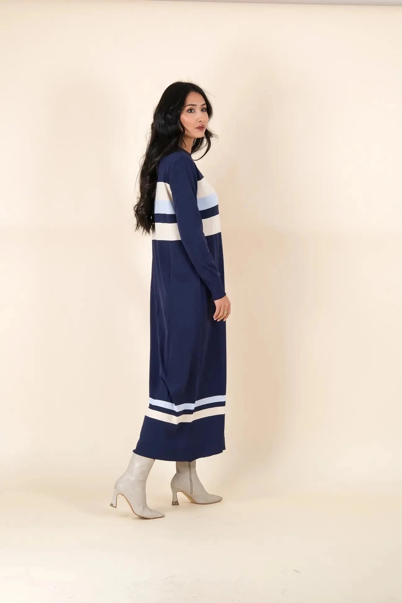 Nuss Çizgili Elbise