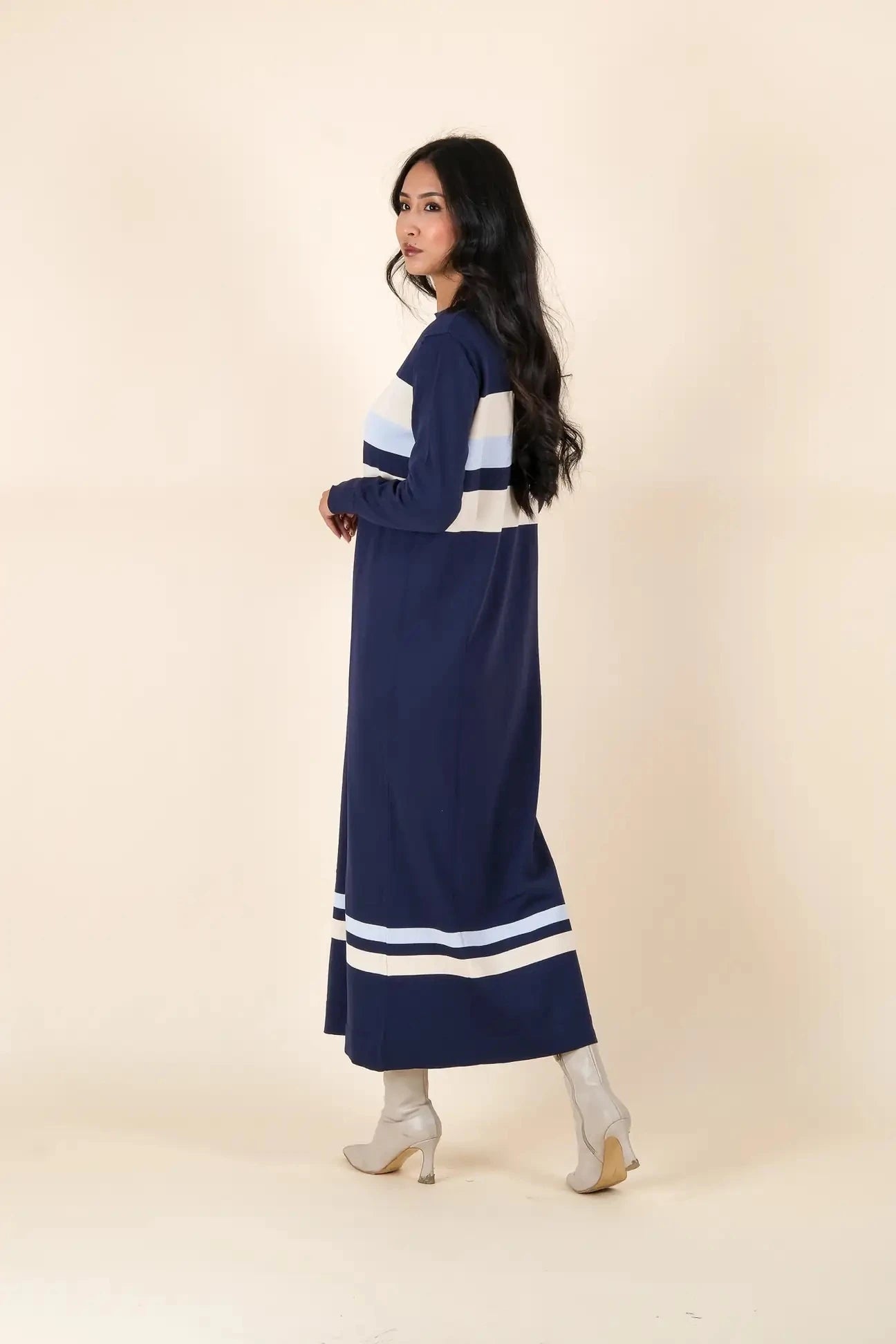 Nuss Çizgili Elbise