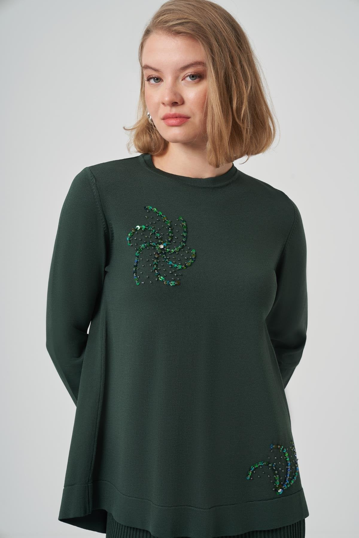 Çiçek İşlemeli Nuss Merserize Takım