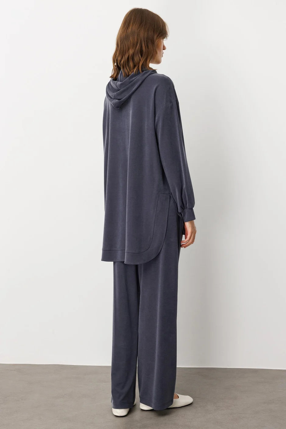 Micca Soft Örme (miccell %55 doğal içerik) Elişi Detaylı Pantalon Kombin Takım