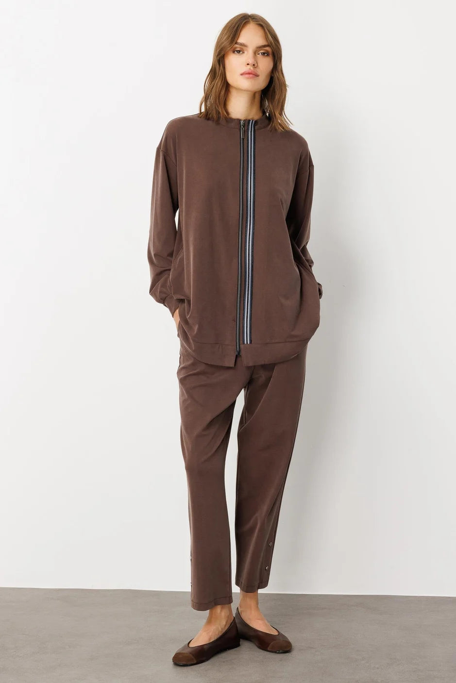 Micca Soft Örme Miccell (%55 doğal) İçerik Dokuma Ön Garni Pantalon Takım