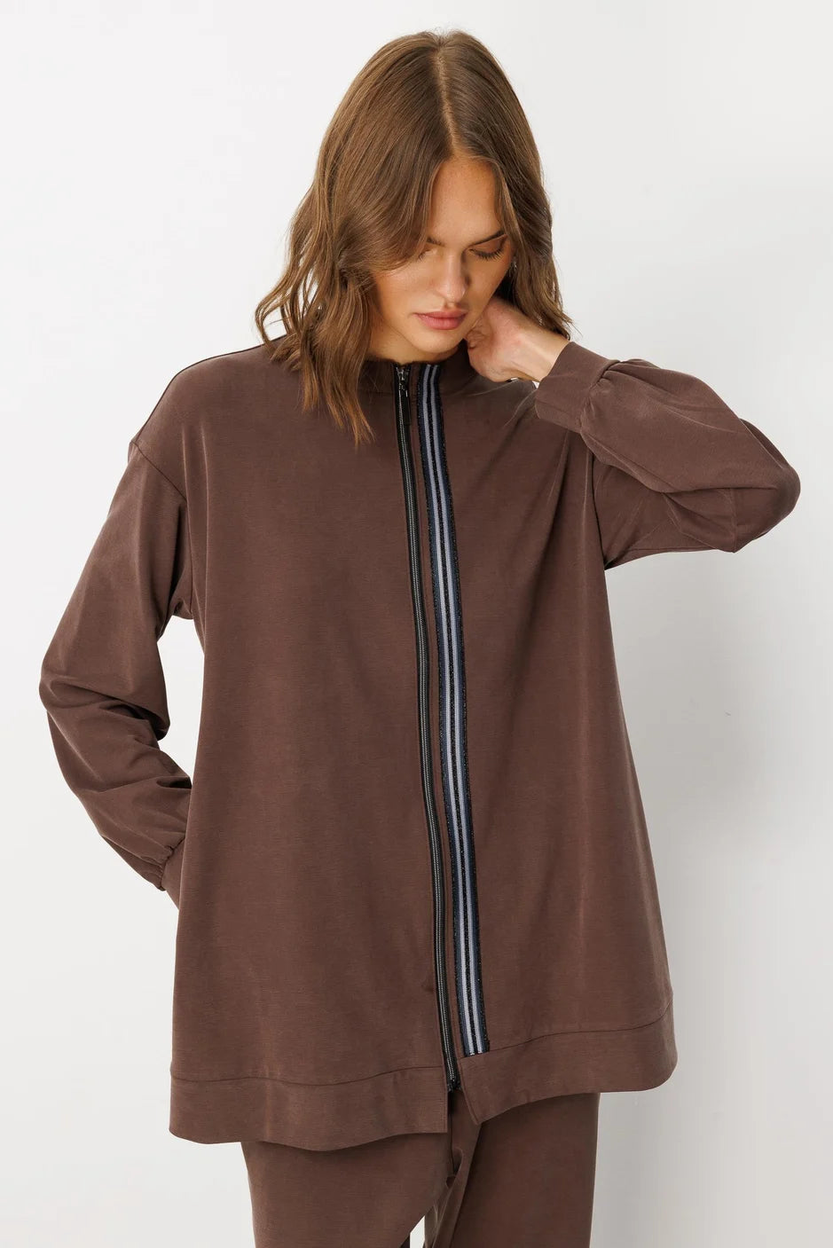 Micca Soft Örme Miccell (%55 doğal) İçerik Dokuma Ön Garni Pantalon Takım