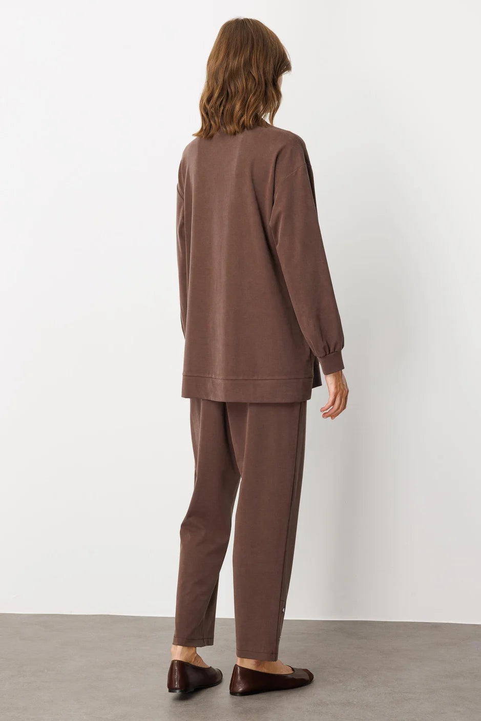 Micca Soft Örme Miccell (%55 doğal) İçerik Dokuma Ön Garni Pantalon Takım