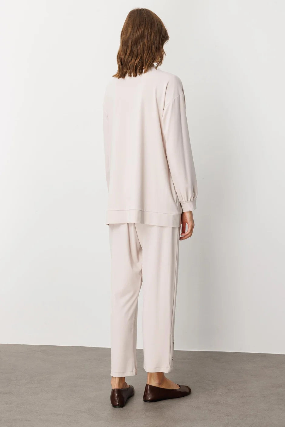 Micca Soft Örme Miccell (%55 doğal) İçerik Dokuma Ön Garni Pantalon Takım