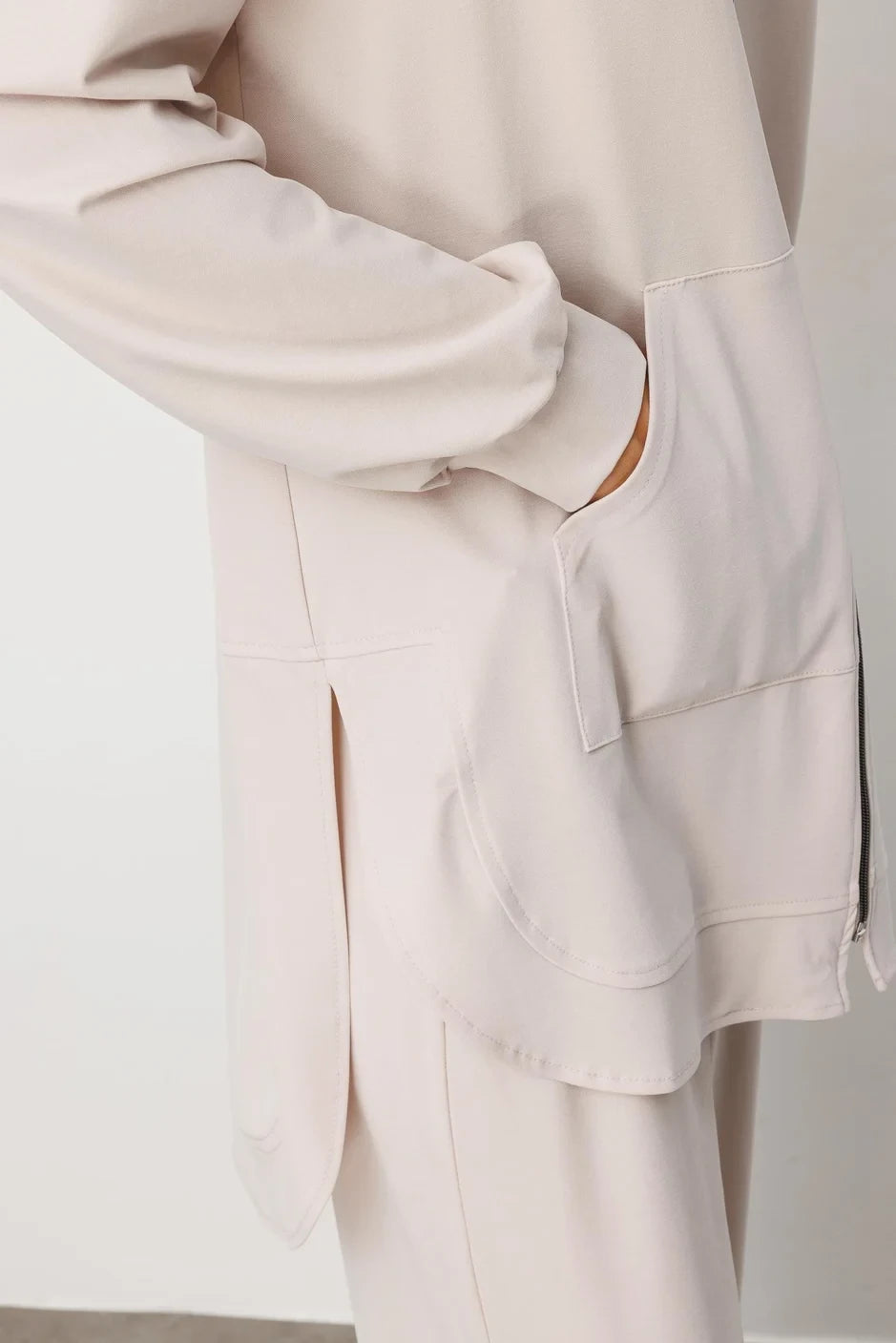 Micca Soft Örme (miccell %55 doğal içerik) Elişi Detaylı Pantalon Kombin Takım