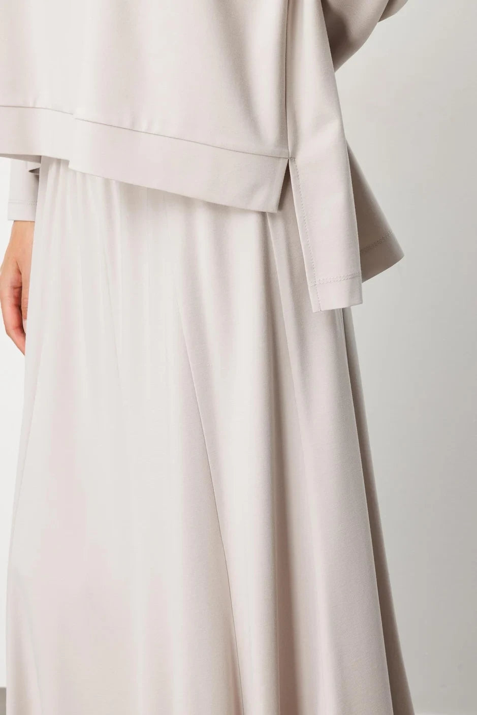 Micca Mybch Örme Ekstra Dökümlü Yumuşak Dokulu Parçalı Etek Kombinli Zamansız Takım