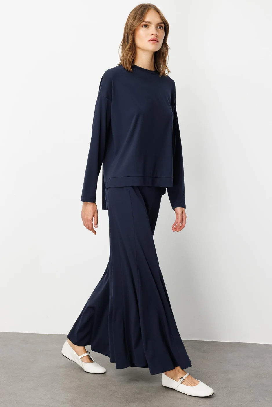 Micca Mybch Örme Ekstra Dökümlü Yumuşak Dokulu Parçalı Etek Kombinli Zamansız Takım