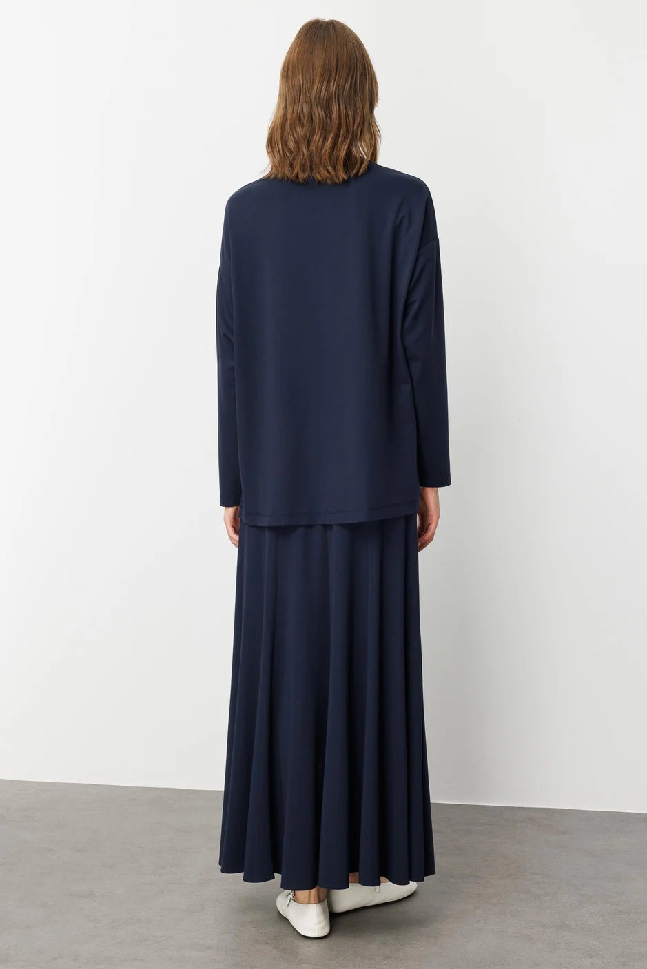 Micca Mybch Örme Ekstra Dökümlü Yumuşak Dokulu Parçalı Etek Kombinli Zamansız Takım