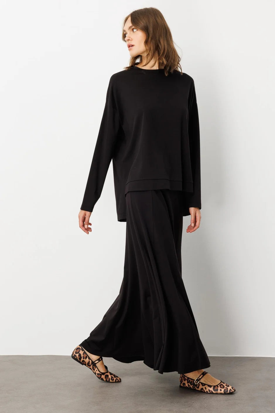 Micca Mybch Örme Ekstra Dökümlü Yumuşak Dokulu Parçalı Etek Kombinli Zamansız Takım