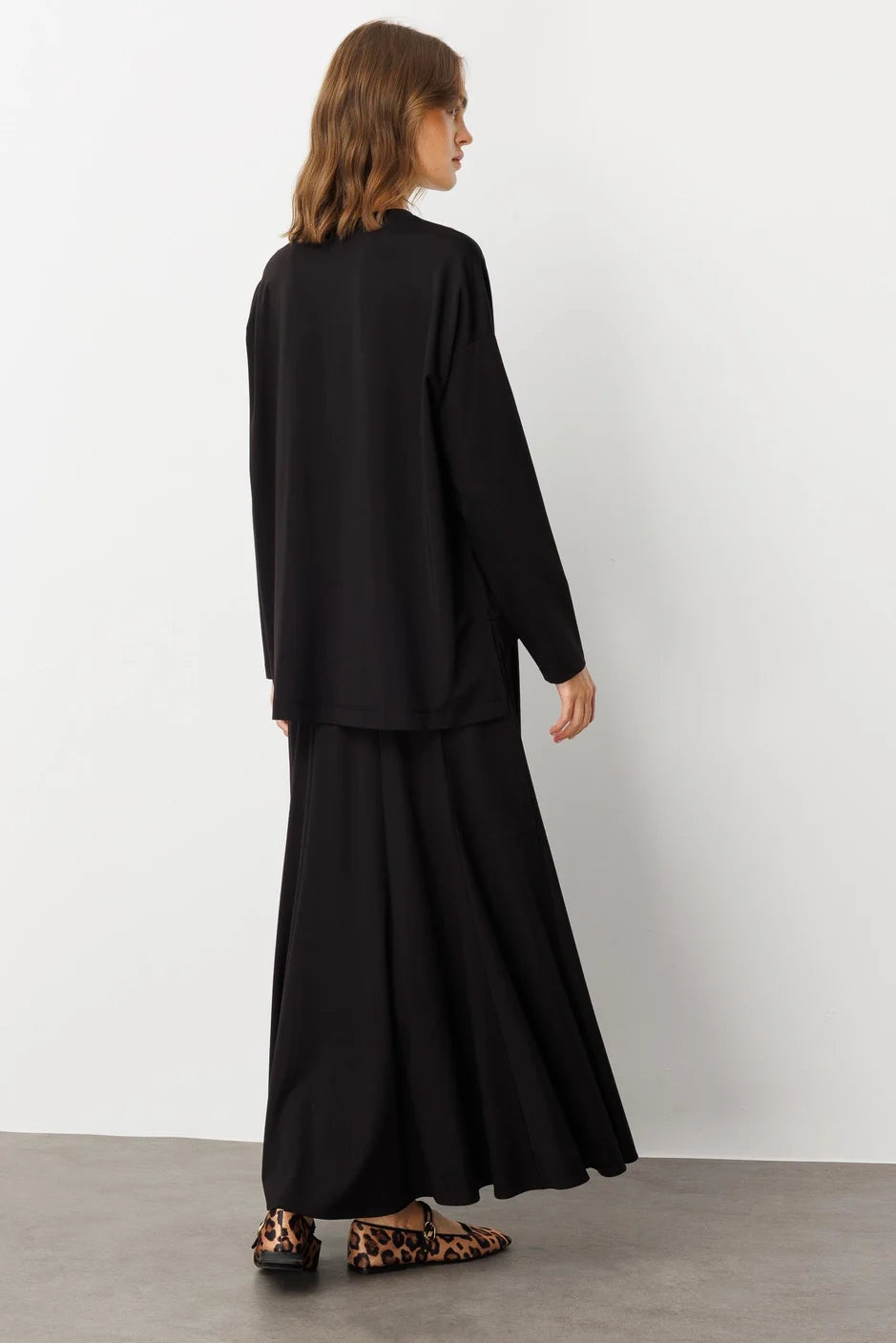 Micca Mybch Örme Ekstra Dökümlü Yumuşak Dokulu Parçalı Etek Kombinli Zamansız Takım