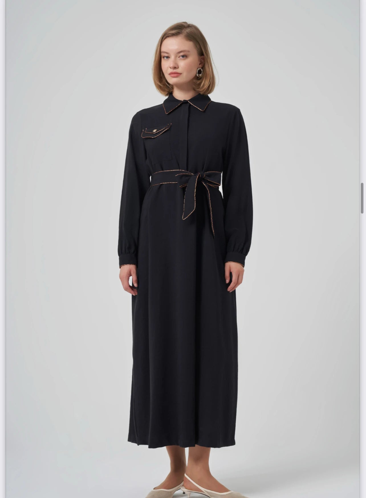 Nuss Cep Detaylı Elbise