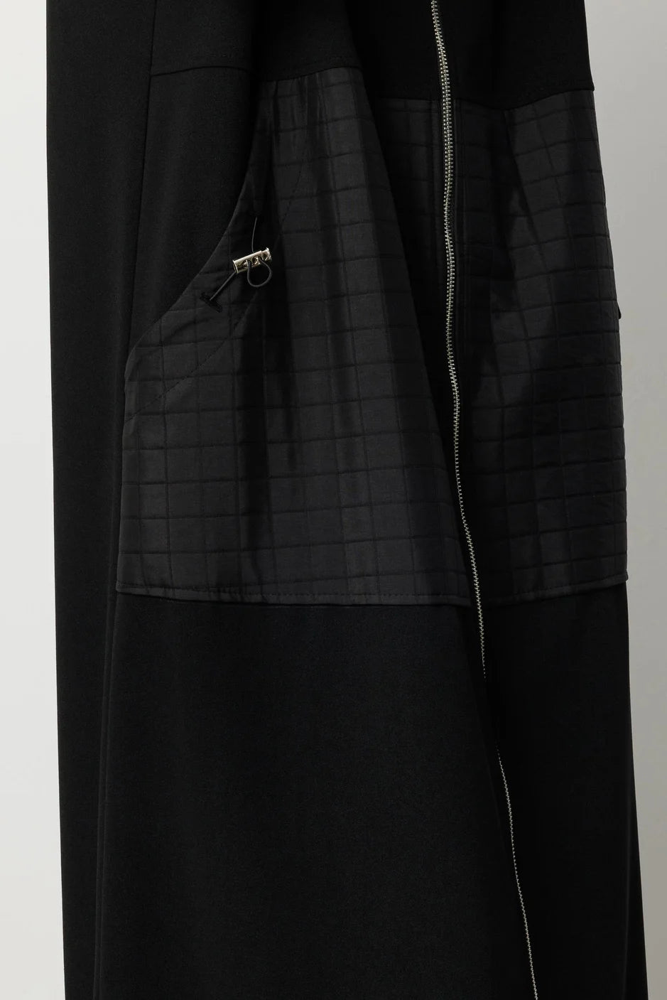 Micca Kare Jakar Kapitone ve Krep Doku Mix Astarlı Mevsimlik Spor Trench Kap