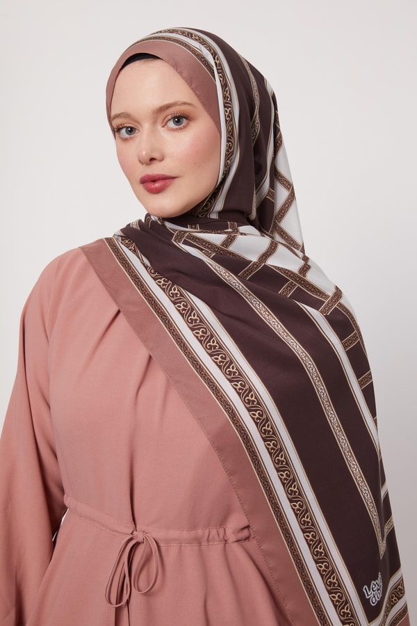 Levid'or Şeritli Varak Desen Love Şal