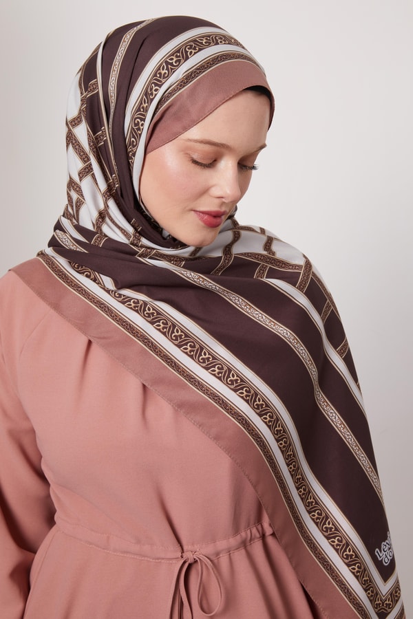 Levid'or Şeritli Varak Desen Love Şal