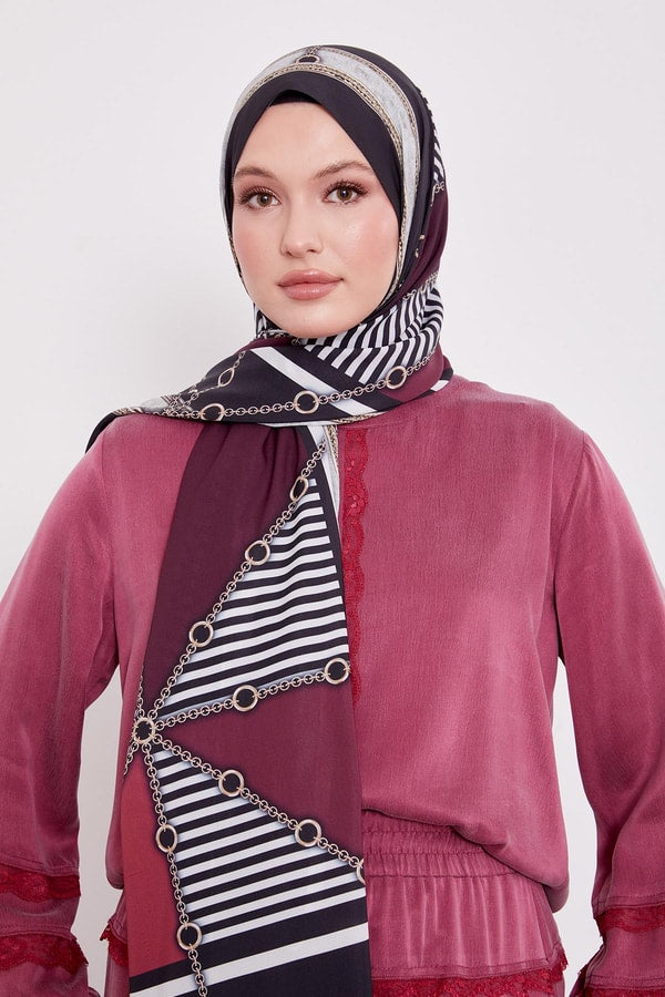 Levid'or Zincir Desen Love Şal