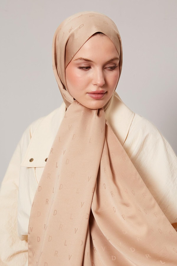 Levid'or Lvd Baskılı Jakarlı Şal