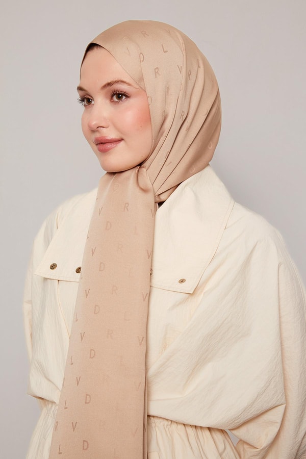 Levid'or Lvd Baskılı Jakarlı Şal