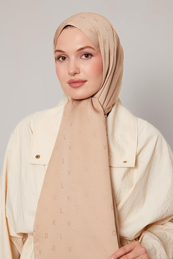 Levid'or Lvd Baskılı Jakarlı Şal