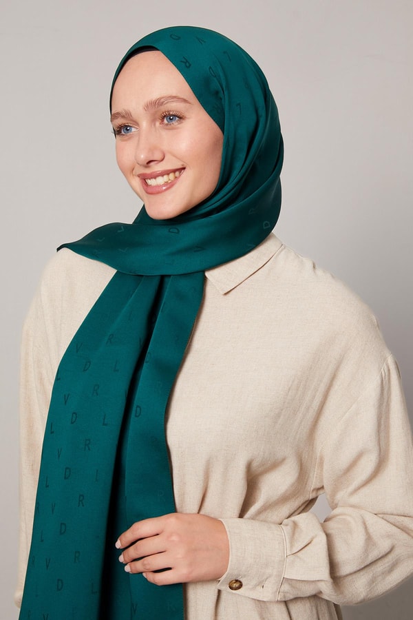 Levid'or Lvd Baskılı Jakarlı Şal