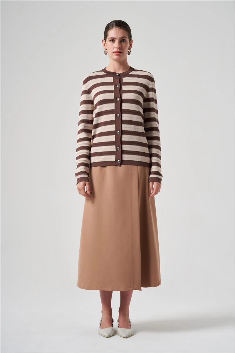 Nuss Çizgili Hırka