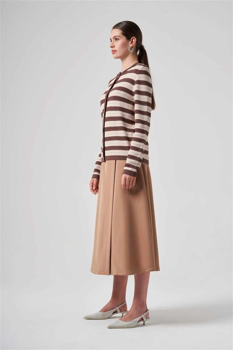 Nuss Çizgili Hırka