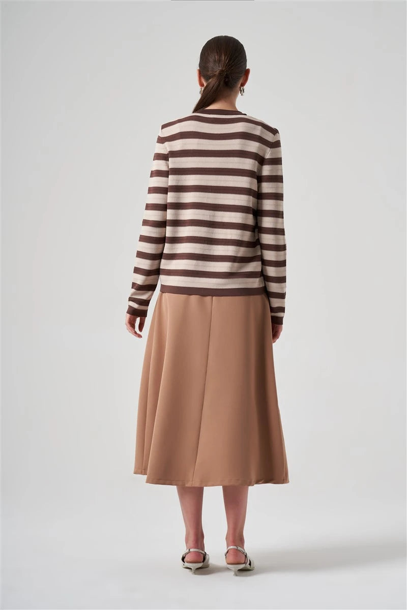 Nuss Çizgili Hırka