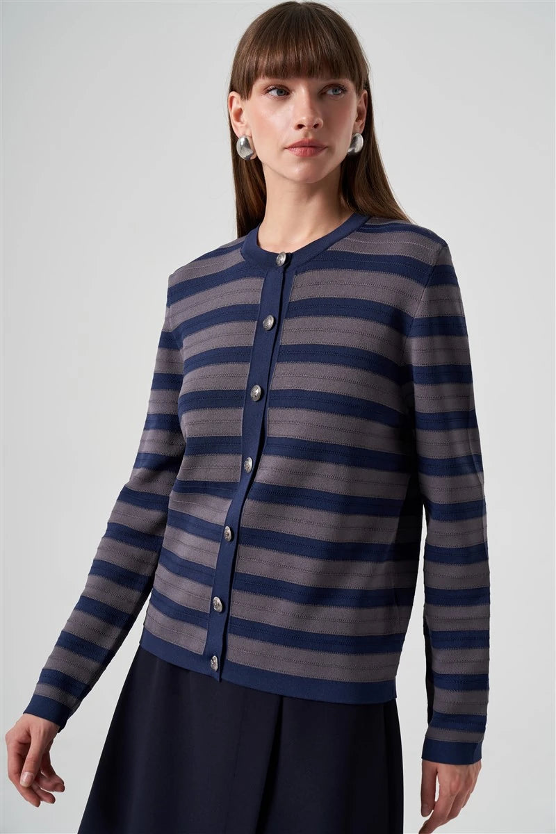 Nuss Çizgili Hırka