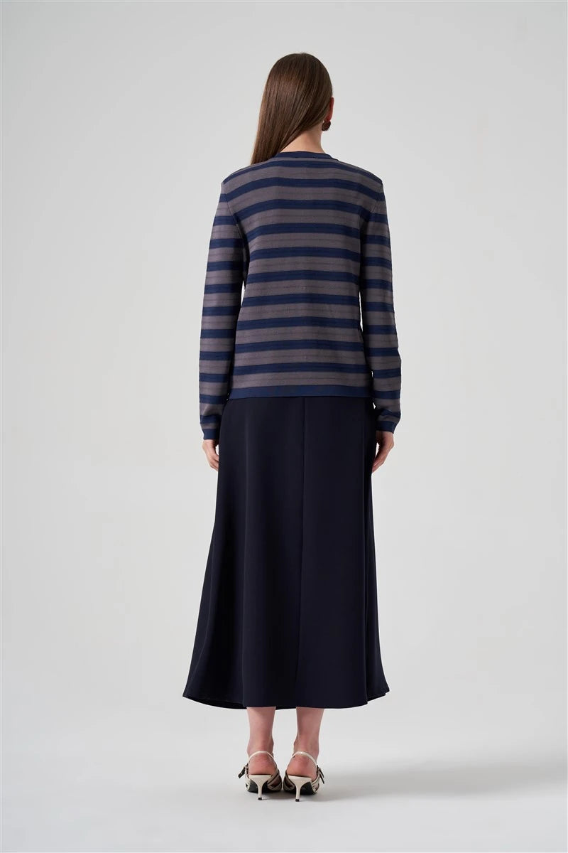 Nuss Çizgili Hırka