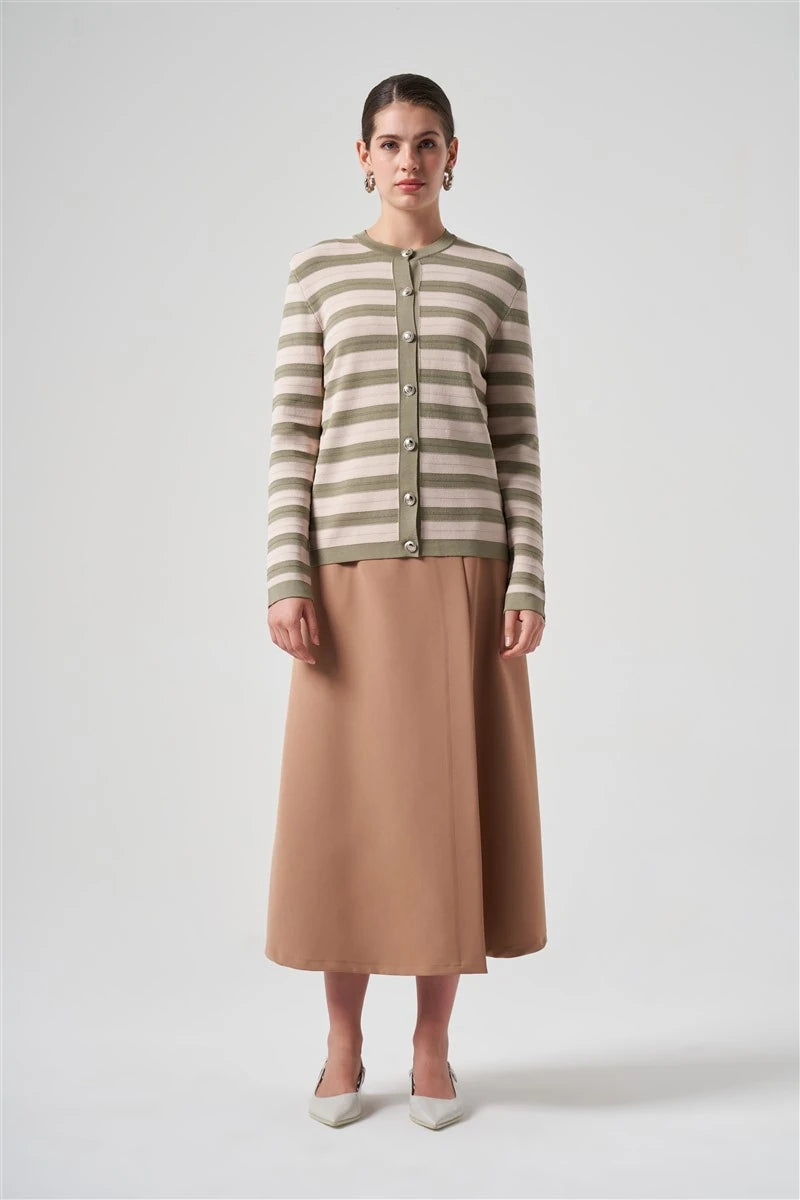 Nuss Çizgili Hırka