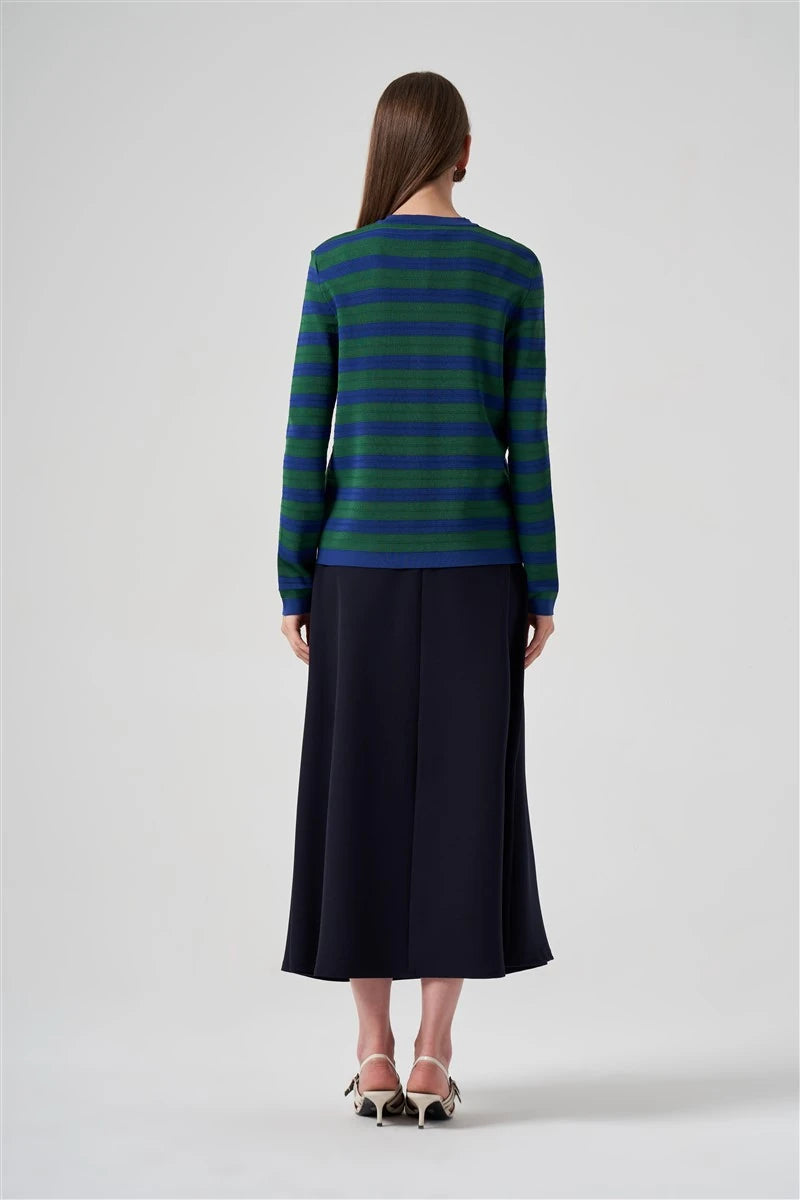 Nuss Çizgili Hırka