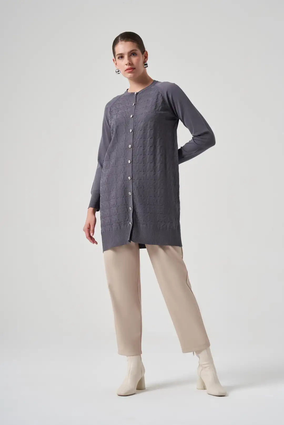 Nuss Kazayağı Desen Hırka