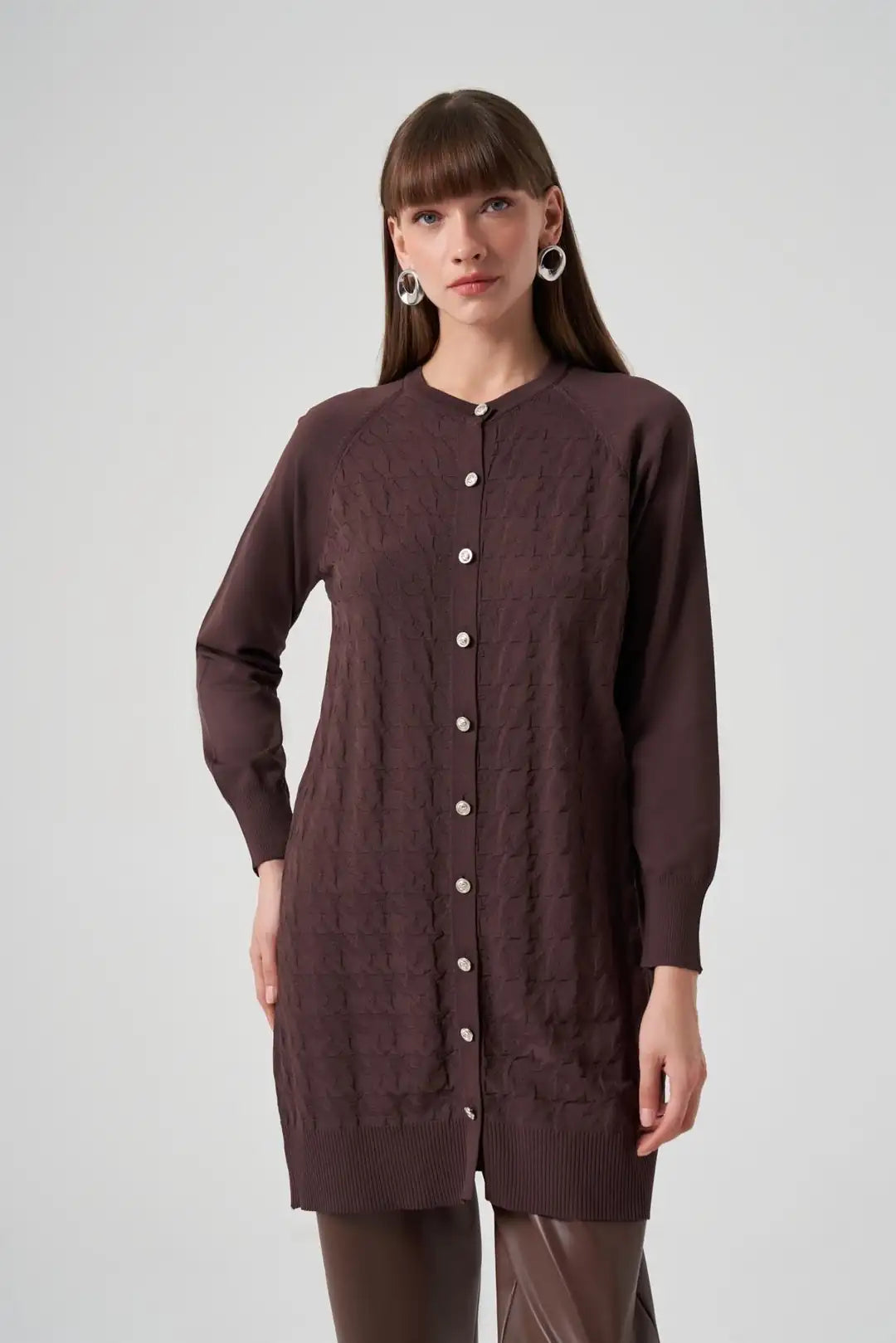 Nuss Kazayağı Desen Hırka