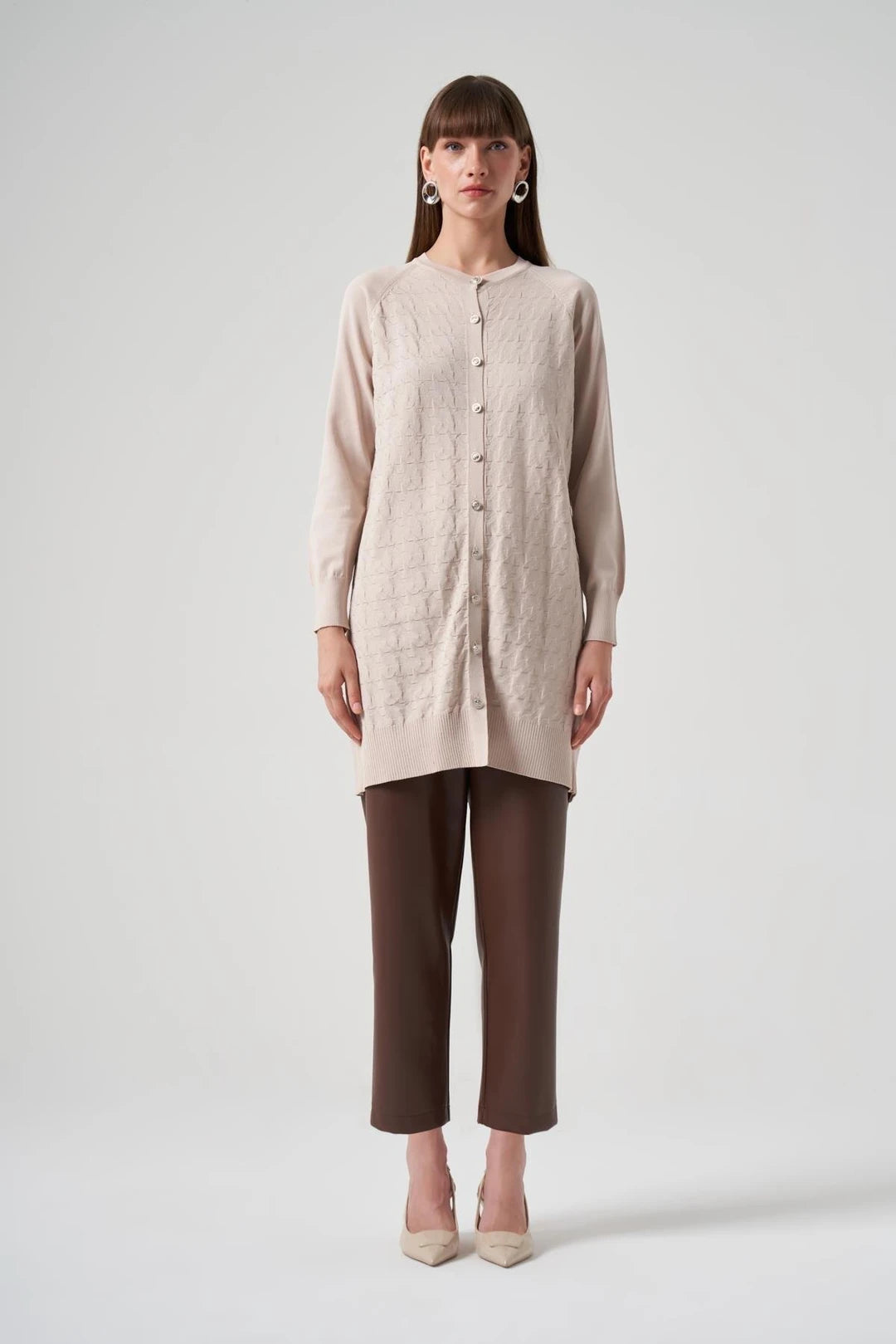 Nuss Kazayağı Desen Hırka