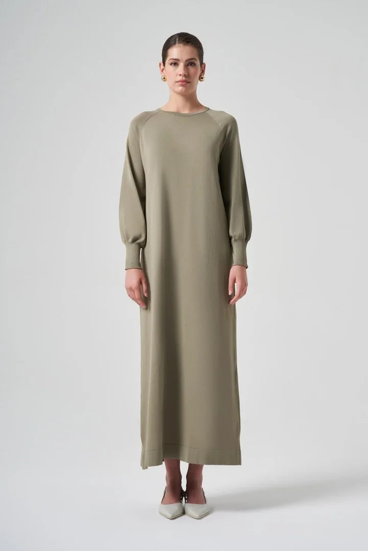 Nuss Balon Kol Elbise