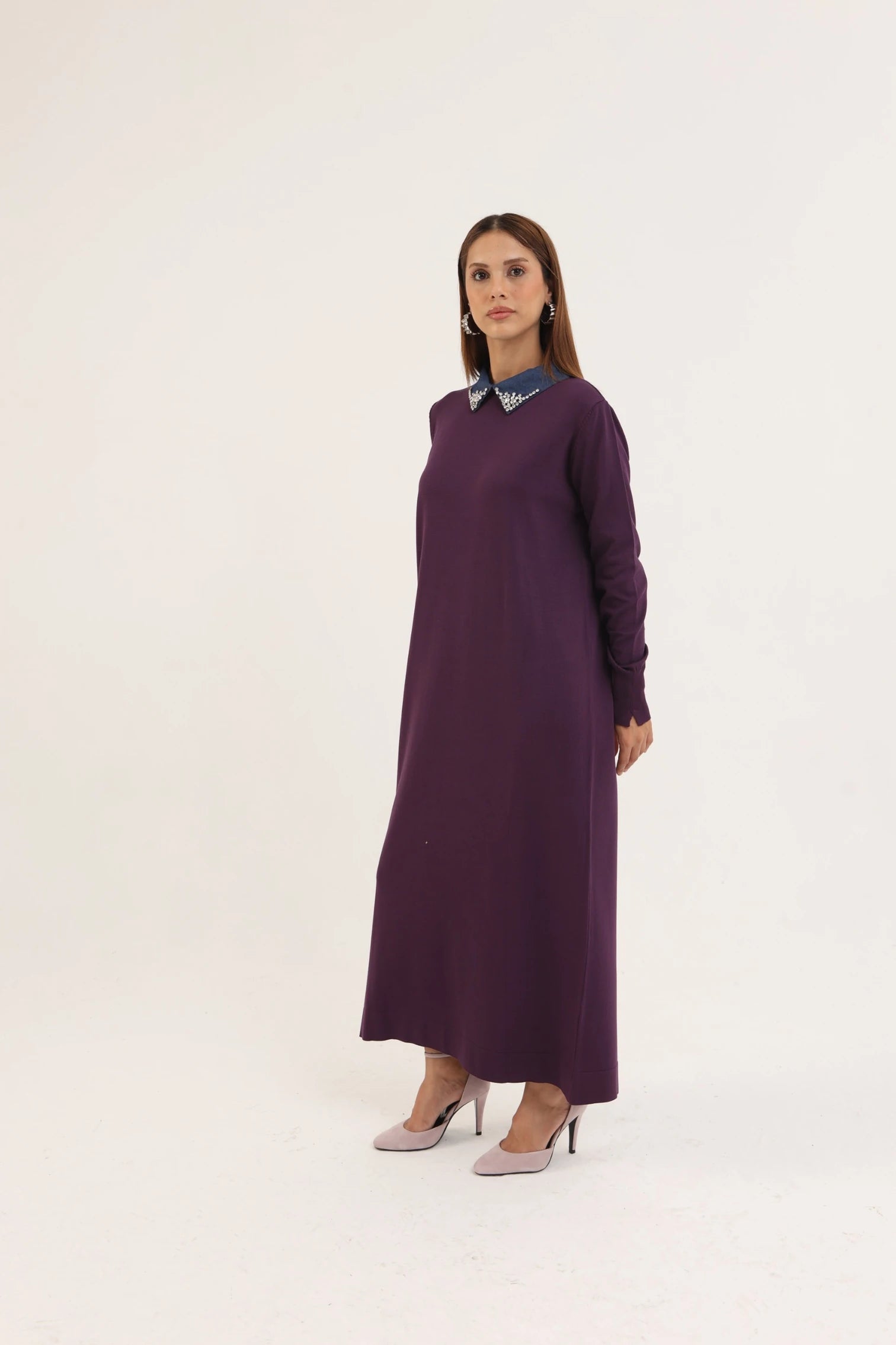 Kot Yaka Merserize Elbise