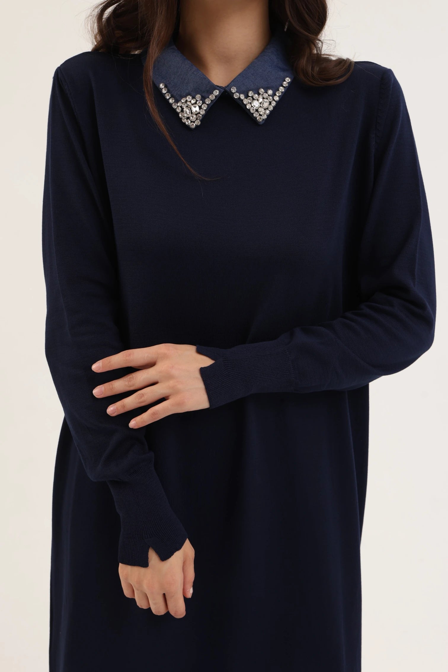 Kot Yaka Merserize Elbise