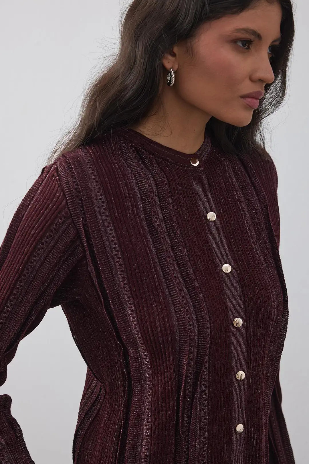 Simli Etek Üstü Hırka